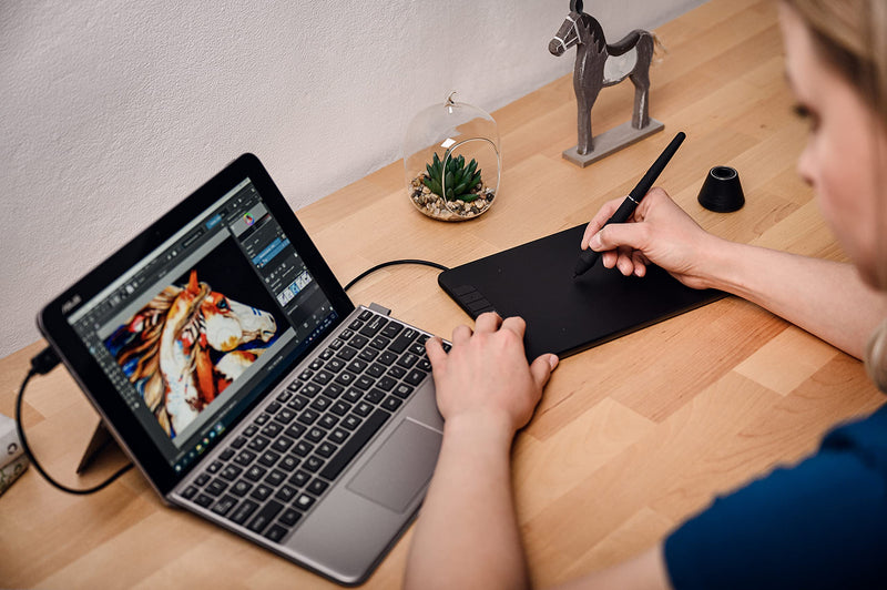 VEIKK VK640 Drawing Tablet 6 x4 inch OSU Tablet with Battery-Free Stylus for Android,Windows and Mac OS,Support Tilt Function(8192 Level Pressure)