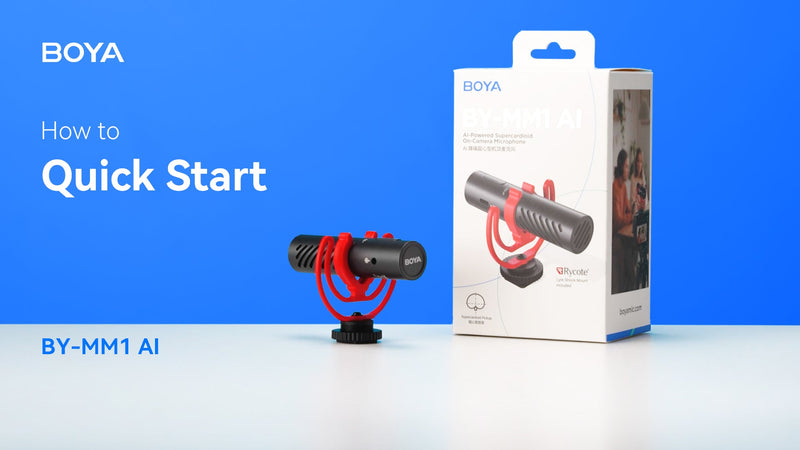 BOYA BY-MM1 AI On-Camera Shotgun Mic for Camera, DSLR, iPhone, Android