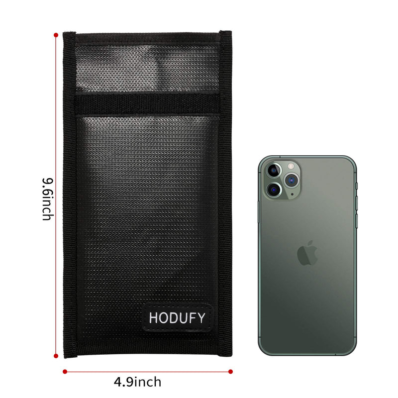 Upgraded Faraday Bags for Key Fob (2 Pack), 7.7 x 4.7 Inches Faraday Cage Protector, Fireproof Waterproof Cell Phone Signal Jammer, Car RFID Signal Blocking, Anti-Theft Pouch