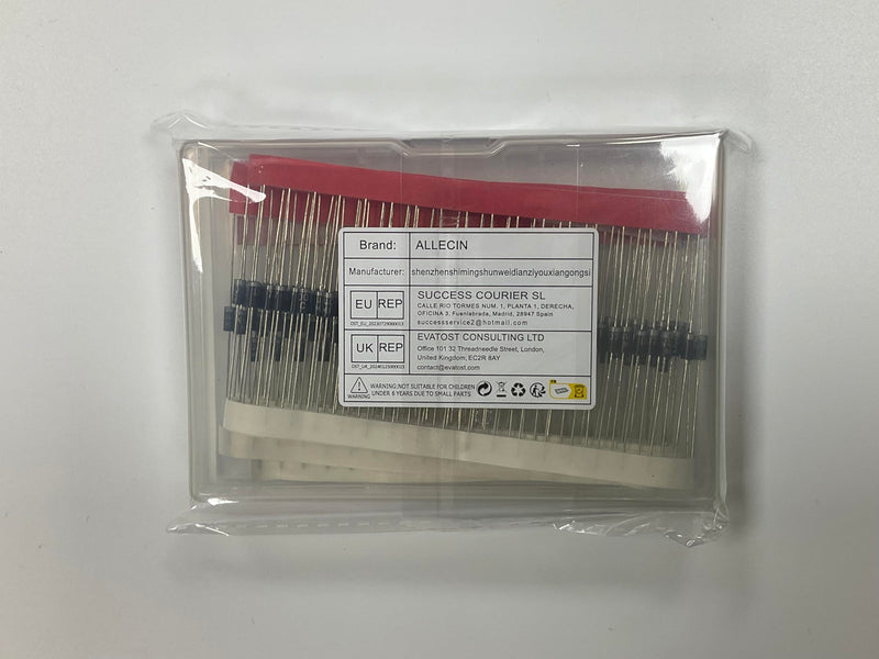 150Pcs 1N4007 IN4007 Rectifier Diode 1A 1000V 4007 Doorbell Diodes 1 Ampere 1000 Volt Dioden DO-41 Package