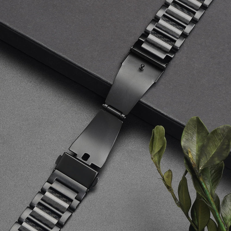 Wolait Compatible with Apple Ultra Watch Bands 49mm 46mm 45mm 44mm 42mm Men,Carbon Fiber Watch Band for iWatch Series 11/10/9/8/7/6/5/4/3/2/1 Black 49mm/46mm/45mm/44mm/42mm(series 3)
