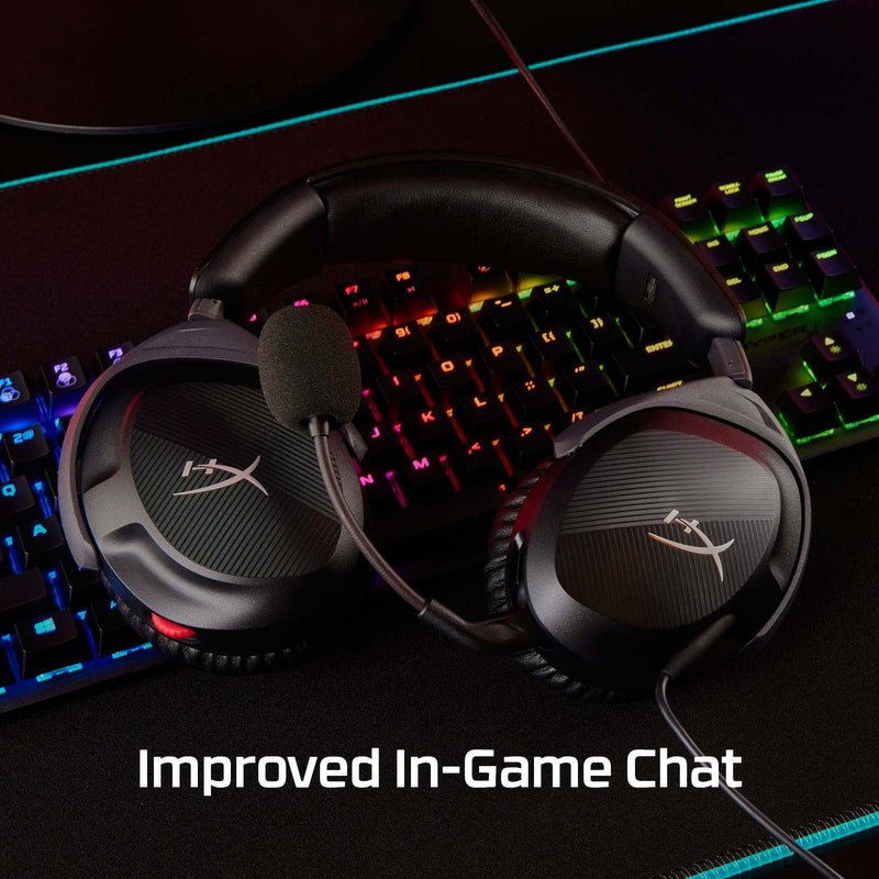 HyperX Cloud Stinger 2 – Gaming Headset, DTS Headphone:X Spatial Audio, Lightweight Over-Ear Headset with mic, Swivel-to-Mute Function, 50mm Drivers, PC Compatible, Black Wired
