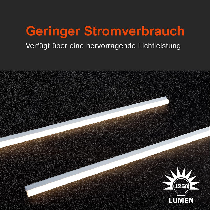 da LIGHT LED Under-Unit Light Kitchen 14 W 87.5 cm 1250 lm 4000 K Neutral White Under-Unit Light Strip Kitchen Lamp Cabinet Lighting Super Bright White for Kitchen Cabinet Expandable with Plug-In 4000 K, Set of 1 87.5cm