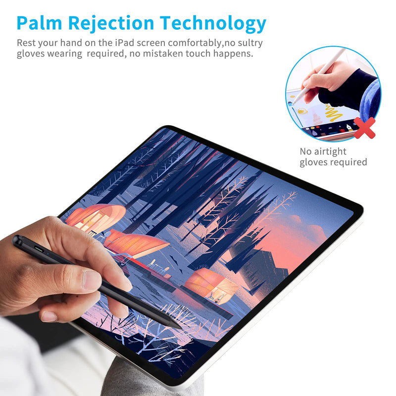 iPad Air Pencil 10.9",2020 Magnetic Stylus Pencil Compatible with Apple iPad Air Pencil 4th Gen 10.9 Inch with 1.5mm Fine Tip and Type C Charge Palm Rejection Drawing Pen,Black