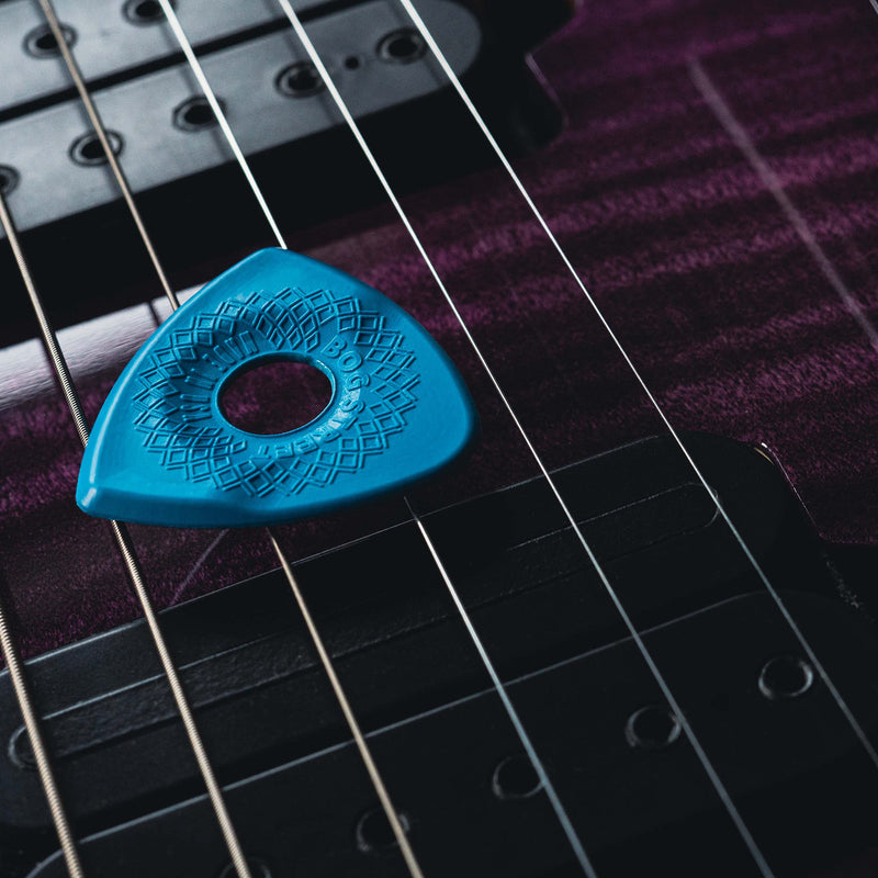 Bog Street AXE CUT Guitar Picks, Heavy, Electric, Acoustic and Bass Guitar Picks, Blue (6-Pack) 6-Pack