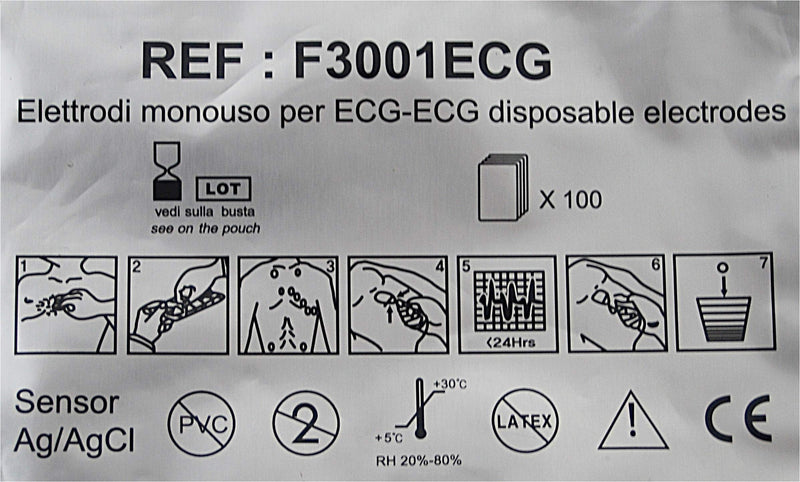 Fiab F3001ECG Electrodes for ECG 23 x 34 mm