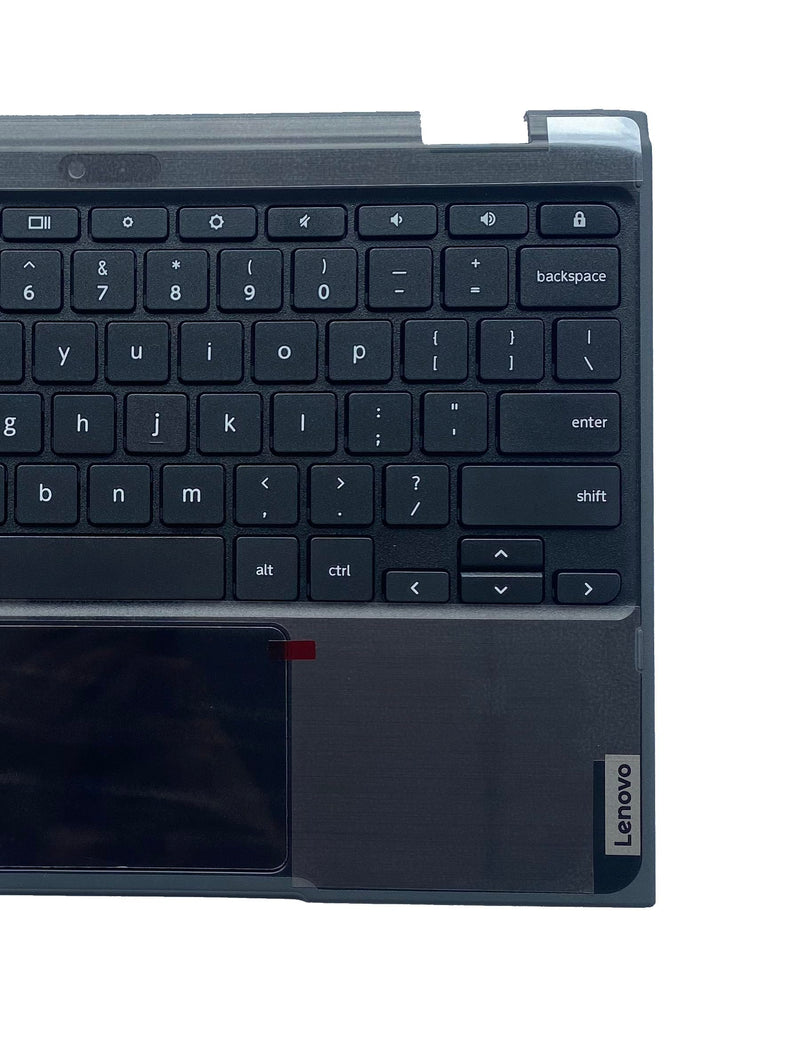 Replacement for Lenovo 500E Chromebook 2nd Gen (81MC) Laptop Upper Case Palmrest Non-Backlit Keyboard Touchpad Assembly Part 5CB0T79601 Black
