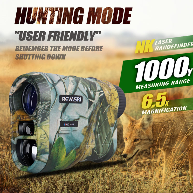 [AUSTRALIA] - Hunting Laser Rangefinder with Rechargeable Battery 1000 Yards Hunting Range Finder with Target Acquisition Technology Easy-to-Use Clear Accurate Rangefinders for Hunters 1000Y Camo New 