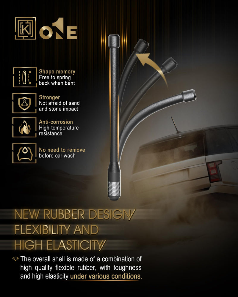 KEYO1E Carbon Fiber Antenna Compatible with Ford F250 Pickup Truck 2009-2026/7.9 Inches Flexible Rubber Truck Car Antenna Replacement/Designed for Enhance FM/AM Reception 2009-2026 Ford F250 Pickup Truck
