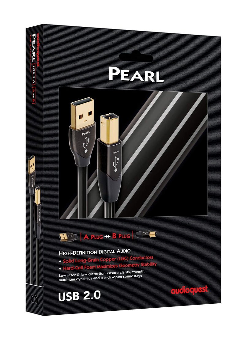 AudioQuest 0.75 m Pearl USB A > B High-Definition Audio Cable