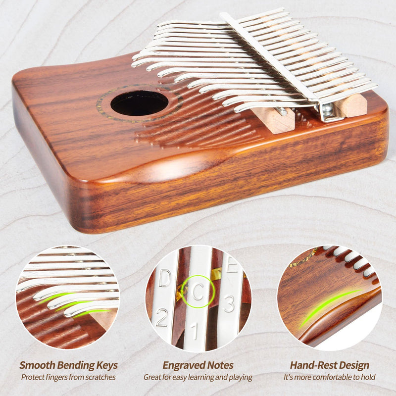[AUSTRALIA] - Kalimba Thumb Piano 17 Key Finger Piano (Kalimba-Orange) Kalimba-Orange 