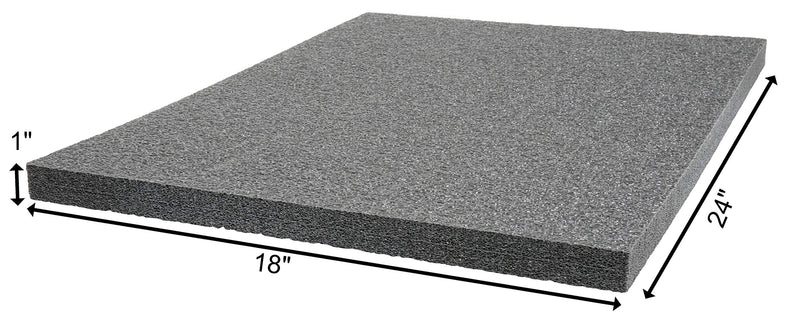Case Club Customizable (PE) Polyethylene Foam 24 x 18 x 1.0 Inches 1.0" Polyethylene