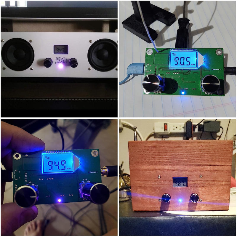 2 Pieces Digital FM Receiver Module, Radio Receiver Module Digital Stereo Board LCD Display DSP PLL 76.0MHz-108.0MHz