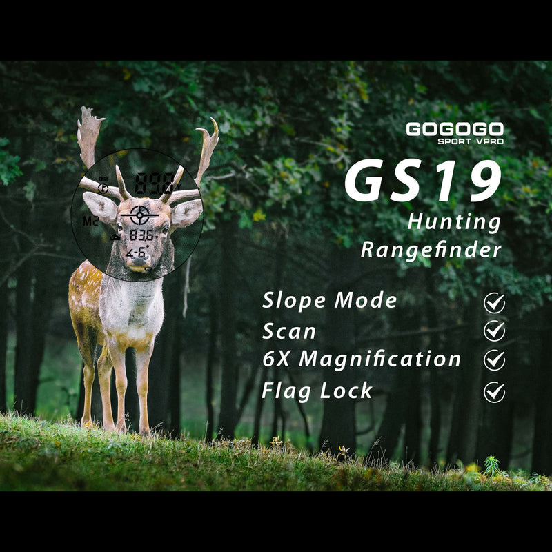 [AUSTRALIA] - Gogogo Sport Vpro Green Hunting Rangefinder -1200 Yards Laser Range Finder for Hunting and Golf with Speed, Slope, Scan and Normal Measurements, Rechargeable 1200 Yard 
