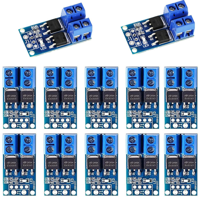 12 Pcs DC 5V-36V 400W FET Trigger Switch Drive Module Board Dual Mosfet Driver Module Dual High Performance Switching Driver Module PWM Controller Switch Panel Driver Module for Ar-duino
