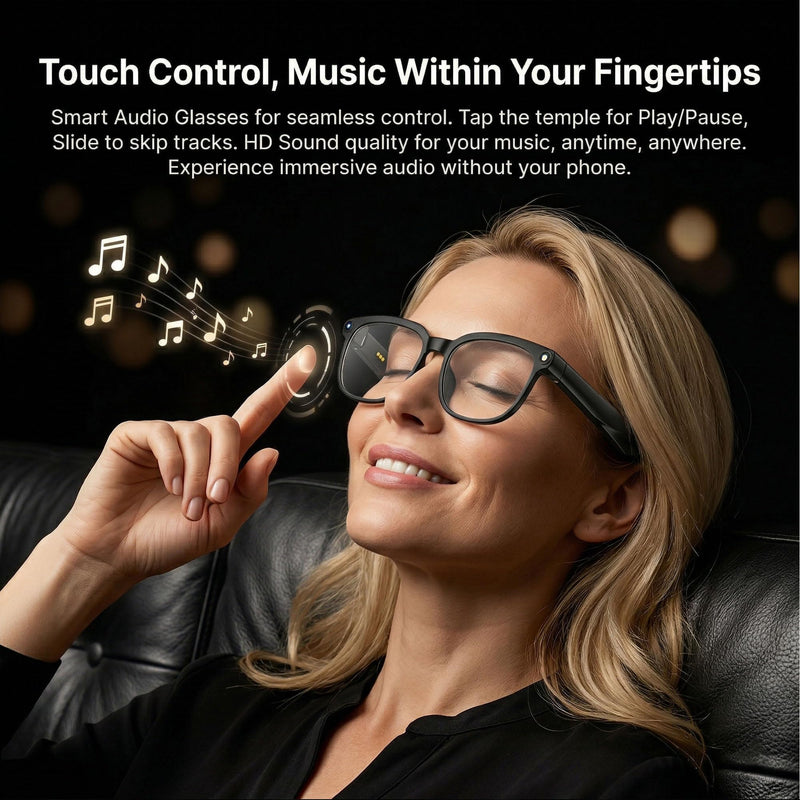 AI Smart Glasses 1080P Camera Translator Bluetooth Photochromic Lens | Record crisp 1080P HD first-person POV video anytime M02