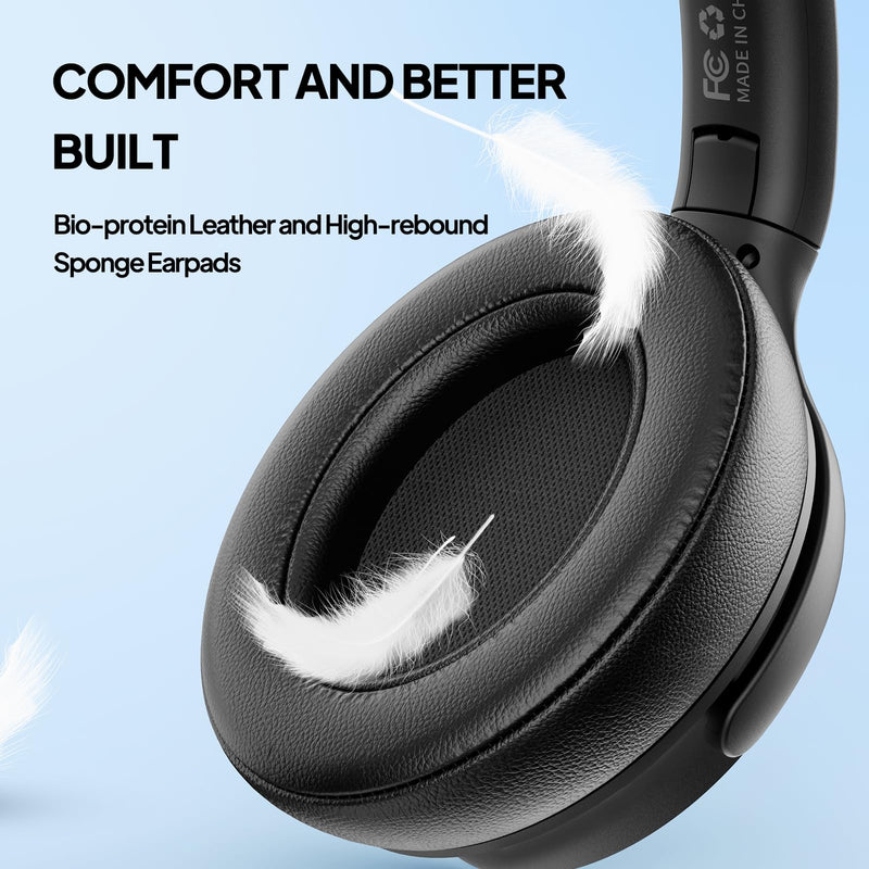 ADOOPE Wired Over-Ear Headphones with USB C Connector, Hi-Fi Stereo Sound, Noise-Isolating Ear Cups, Comfortable Fit for USB C Devices (Black + Pink)