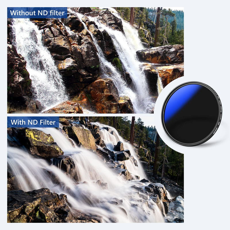 [AUSTRALIA] - NEEWER 67mm MRC Variable ND Filter ND2-ND400, Neutral Density Adjustable ND Filter (0.3 to 2.7,1 to 9 Stops), Multi Layer Coated Optical Glass, Water Repellent & Scratch Resistant Ultra Slim Filter 