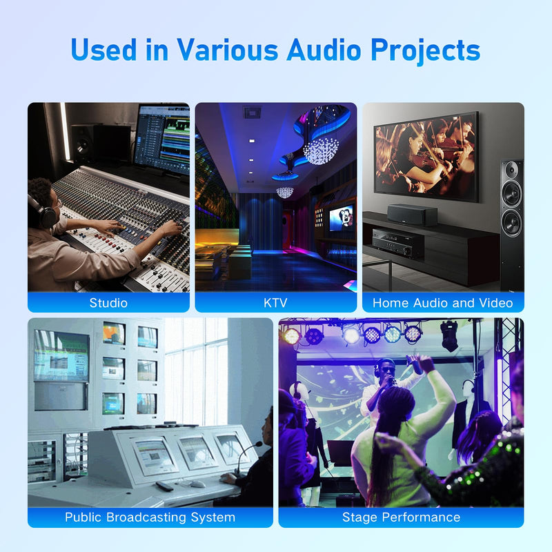 1/4 Inch TRS Cable 10 FT, 6.35 mm 1/4 TRS to TRS Patch Cable, Quarter Inch TRS Male to Male Balanced Stereo Audio Cable for Sound Card, Mixer, Amplifier, Speaker, Equalizer Black Blue