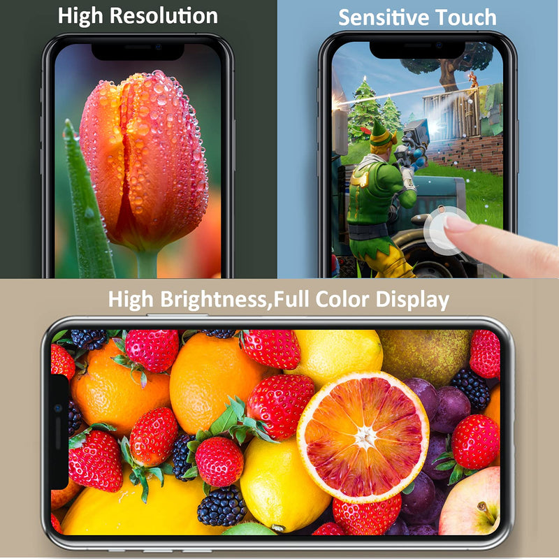 Brinonac for iPhone X OLED Screen Replacement Kit, 5.8 inch 3D Touch Screen Display Digitizer Frame Assembly Set with Repair Tools and Tempered Glass Protector