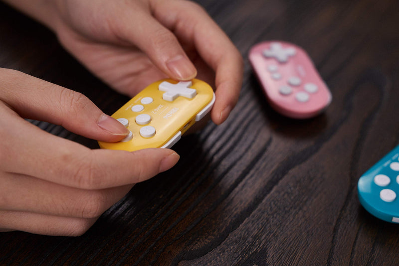 8Bitdo Zero 2 Mini Bluetooth Gamepad for Switch Windows Android MacOS Steam Raspberry Pi (Yellow) Yellow