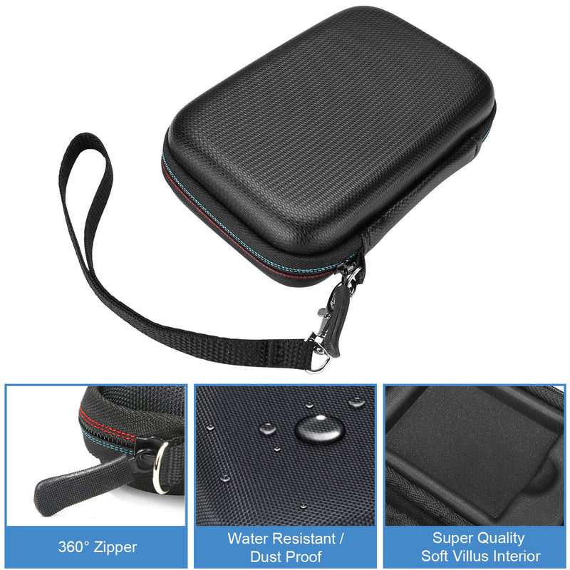 ProCase Shockproof Carrying Case + Silicone Cover Combo for Samsung T5 / T3 Portable 250GB 500GB 1TB 2TB SSD USB 3.1 External Solid State Drives, Protective Hard EVA Storage Case Bag -Black