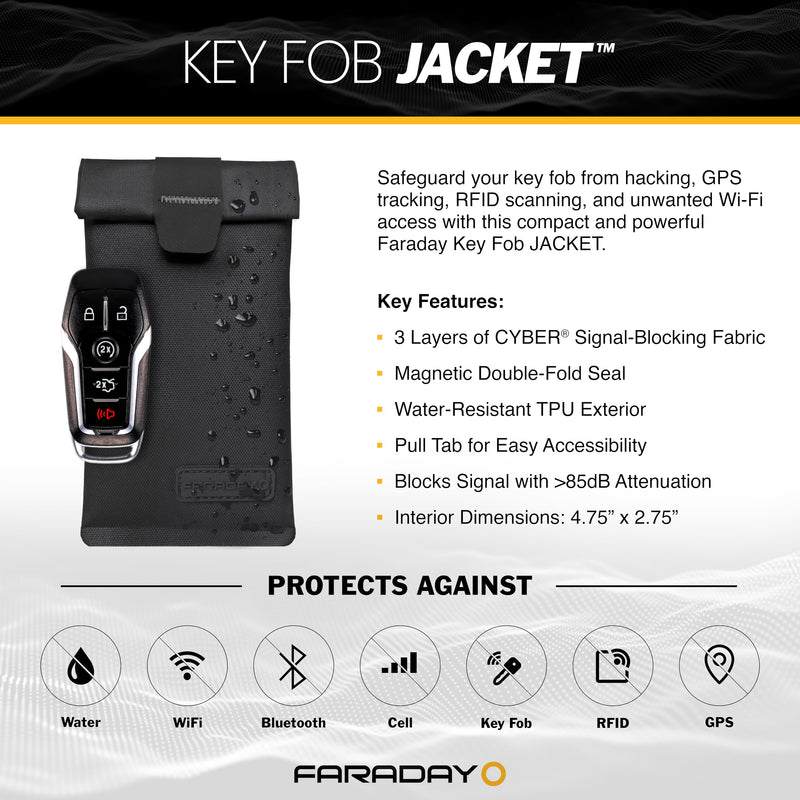 Faraday Key Fob Jacket® - RFID Shield | Anti-Theft Protection | Water Resist | Magnetic Close 2