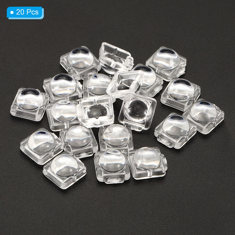 PATIKIL LED Convex Lens 20 Pack 60° Beam Angle Acrylic LED Optical Convex Condenser Lens for 5050 LED Strip Lamp Beads 60 Grad