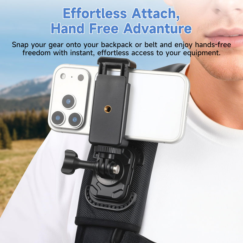 [AUSTRALIA] - Selfie Stick Holster Backpack Clip Mount for insta360 X5 X4 Air for gopro Hero 13 12 MAX 2 Strap for DJI Osmo 360 Action 6 5 Pocket 3 Accessories 