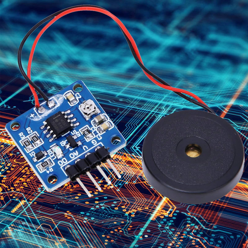[AUSTRALIA] - Vibration Switch Module 5.0V DC AD/DO 0.8 x 0.8 Inch Piezoelectric Vibration Tapping Sensor Module 