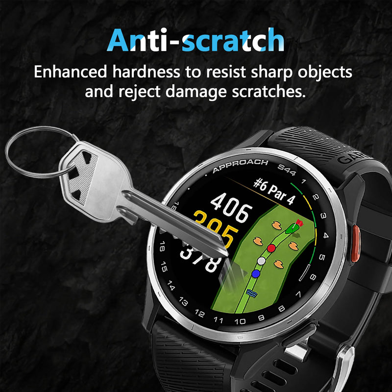 3 Pack for Garmin Approach S44 Screen Protector, Non-Tempered Glass Flexible Protection, HD Clear Protective Film