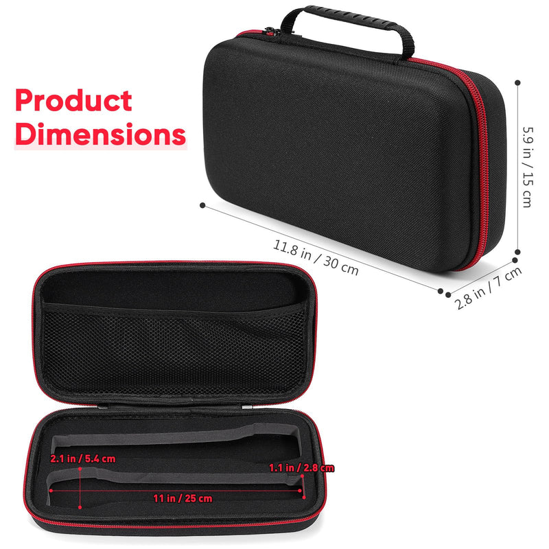 IMIKEYA Case: Portable Storage Box Case Hard EVA Cover Carrying Bag Dual Handheld Mic Shockproof with Zipper Hard Travel (Pack of 2) 30x15cm (Pack of 2)