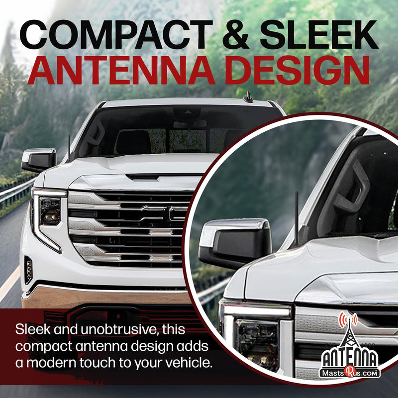 [AUSTRALIA] - AntennaMastsRus Short Rubber Antenna for GMC Sierra 1500 (2006-2026) - German Engineered with Internal Copper Coil for Enhanced Signal Reception - Car Wash Proof & Easy Install - 6 3/4 Inch 
