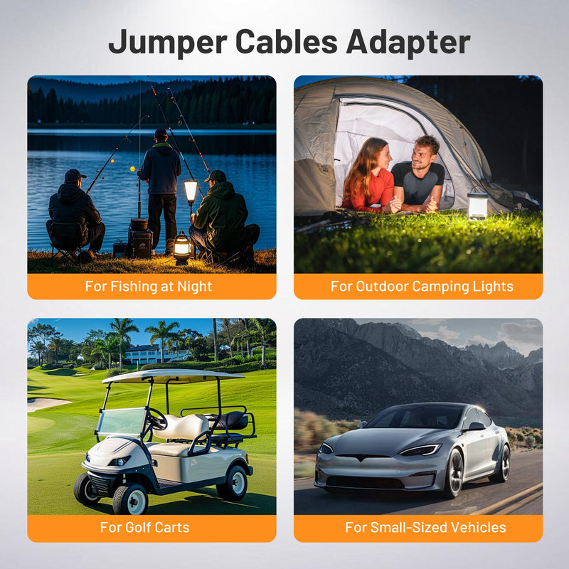 [AUSTRALIA] - Jumper Cables Adapter for Milwaukee M12 12V Battery, 2FT 8AWG Portable Car Jump Starter Booster Cables, Automotive Emergency Power Tool for Car Truck SUV Jump Starting Using Tool (2FT 8AWG) 