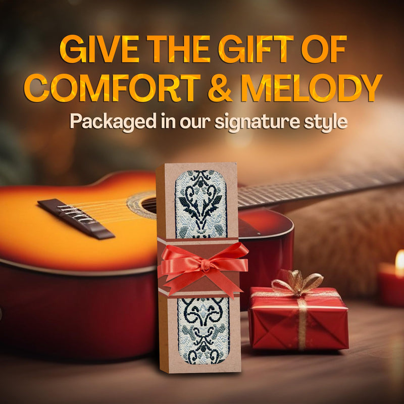Guitar Strap For Acoustic, Electric and Bass Guitars, Adjustable Strap Includes 2 Strap Locks To Keep It Safe & 2 Unique Picks and Pick Pocket, Best Gift for Men & Women