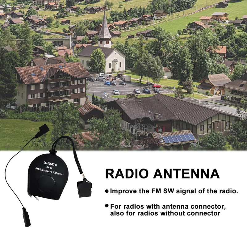 AN-80 Shortwave Reel Antenna FM SW External Antenna Whip Antenna to Improve Signal Reception Suitable for FM SW Radio Small