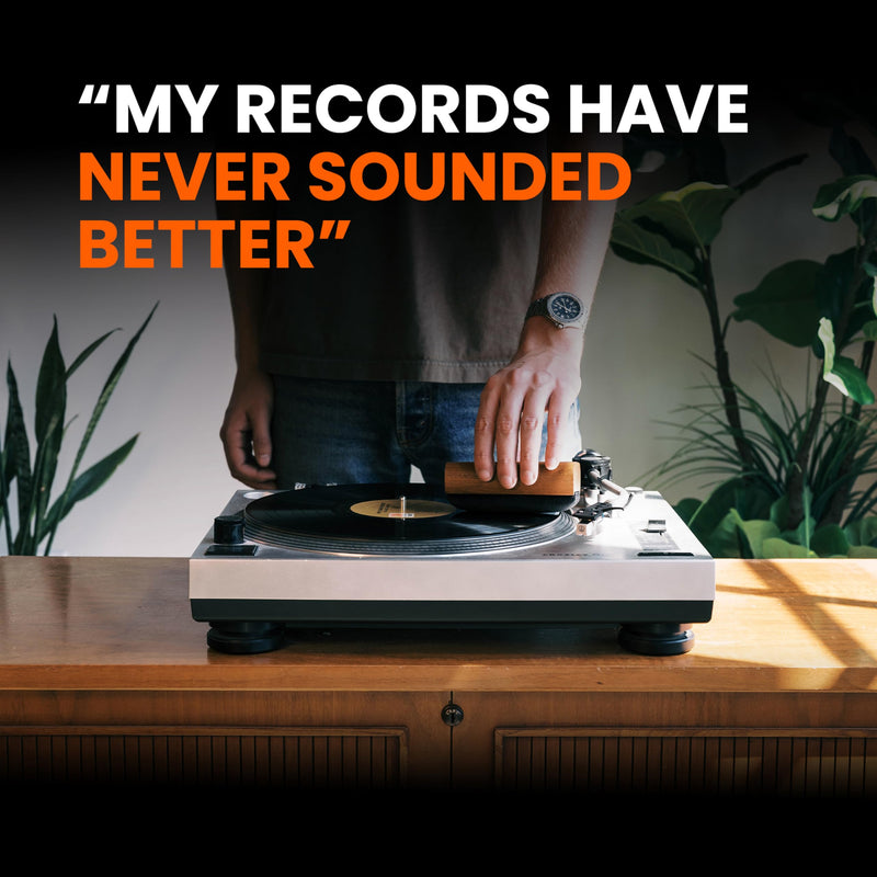 [AUSTRALIA] - Vinyl Buddy Ultimate 5-Piece Vinyl Record Cleaning Kit | Includes: Record Cleaner – Velvet, Microfiber & Stylus Brush | Made from Premium Hardwood – Clean, Protect & Restore Your LPs 