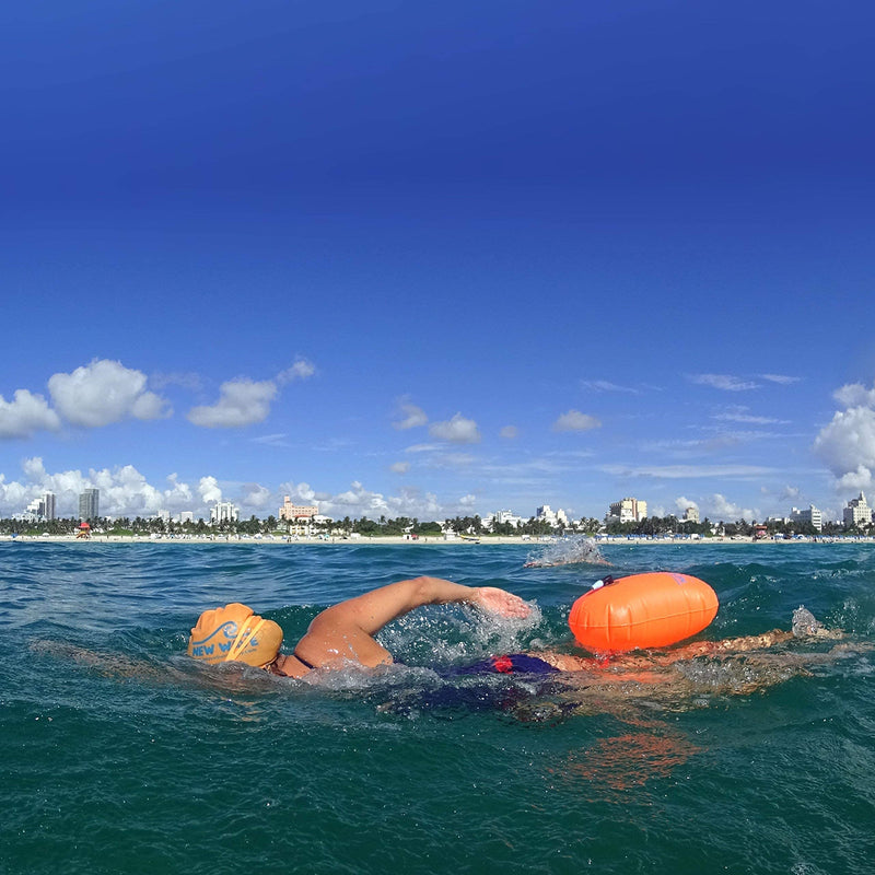 New Wave Swim Bubble Fluo Orange and Phone Pouch Bundle