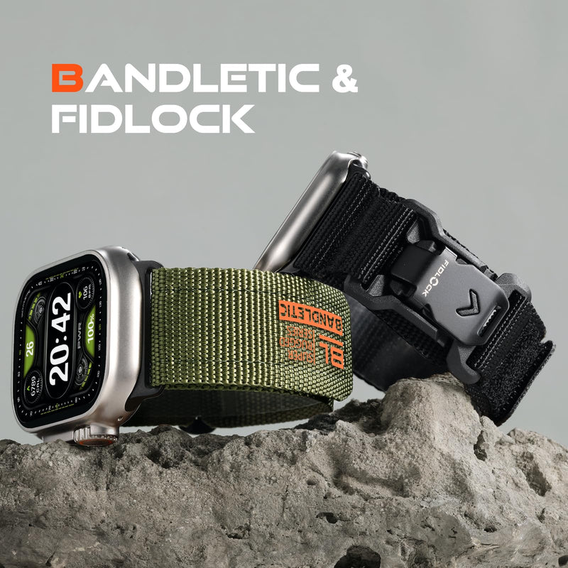 Bandletic Magnetic Band and Fidlock Mag Strap Compatible with Apple Watch