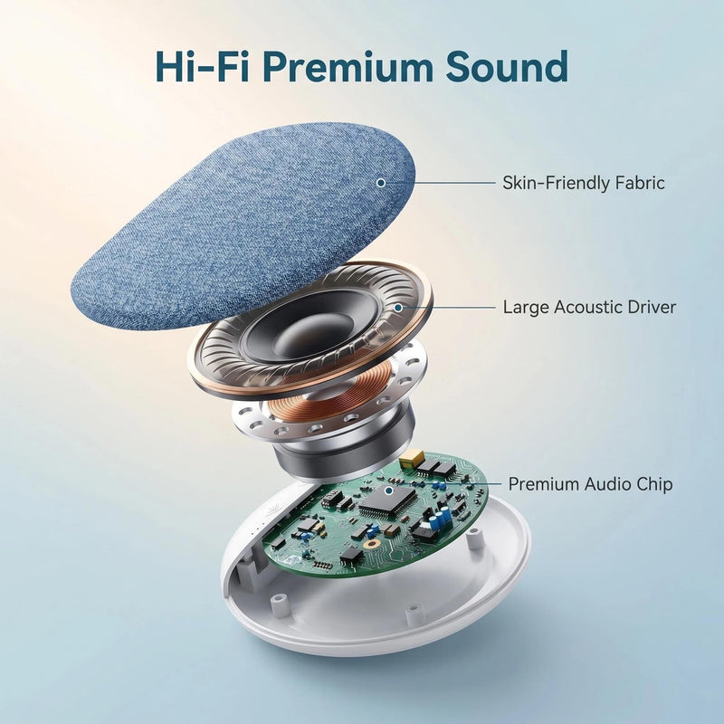 Dream Pillow Speaker, Ultra-Thin Bluetooth Sleep Speaker for Side Sleeper, Wireless Under Pillow Speaker for Sleeping