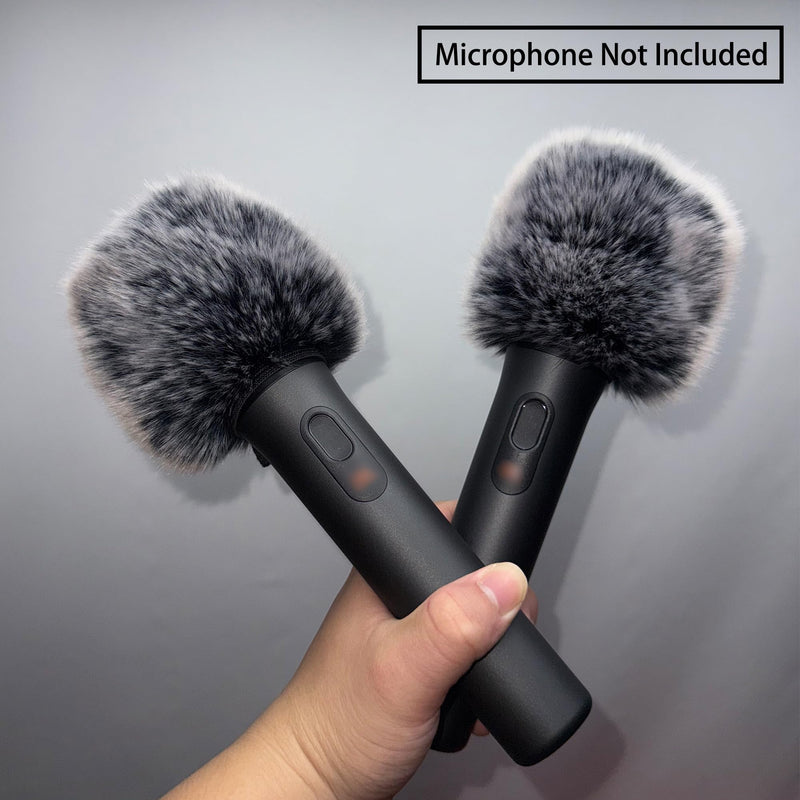 2PK Furry wind Compatible jbl PartyBox Wireless Mic Wireless Two Microphone | PBM100 PartyBox Mic 100 For Rode M1 M2 Compatible With Sennheiser XS 1 E 945 e935 E835 E825-S Windscreen DeadCat wind shield