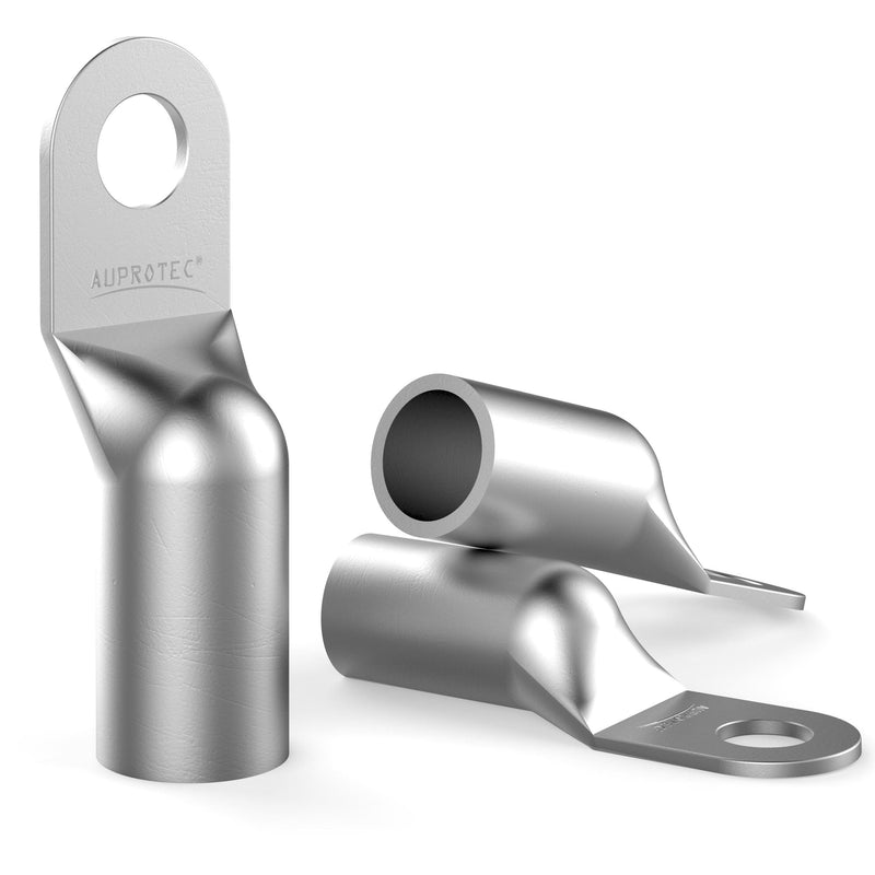 [AUSTRALIA] - AUPROTEC 4 x Tubular Cable Lugs 50 mm² Hole Diameter M8 Uninsulated SC Cable Connector Made of Tin-Plated Copper Lot de 4 