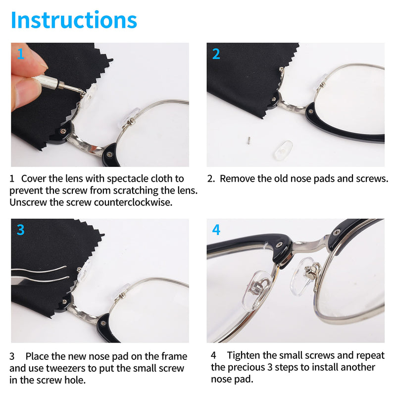 [AUSTRALIA] - Upgrade Version Magnetic Eye Glass Repairing Kit, Eyeglass Repair Tool Kit with Compact Screw Box Include Nose Pads, Precision Screwdriver Set, Screws, Tweezer for Eyeglass, Sunglass, Spectacles Watch 