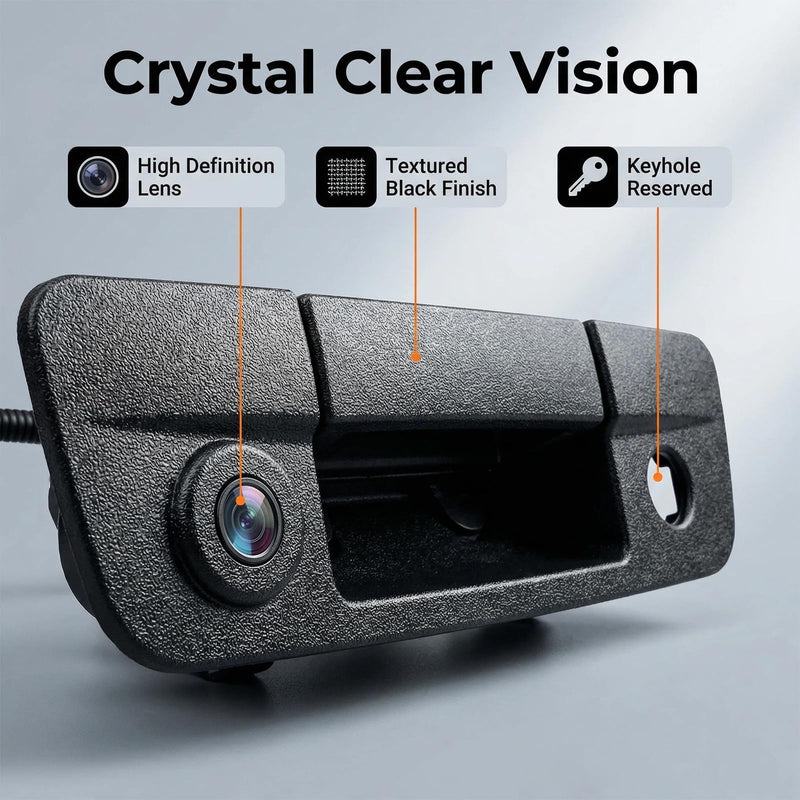 Enhanced Rearview Backup Camera with Tailgate Handle for Dodge Ram Pickup Trucks (2009-2017 Models) | Night Vision · Waterproof Design | Compatible with Ram 1500/2500/3500 Models