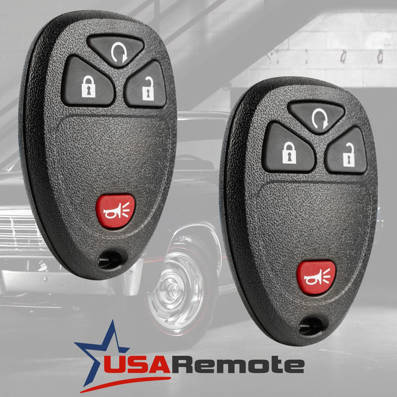 Car Key Fob Keyless Entry Remote with Ignition Key fits Chevy Silverado Avalanche Traverse / GMC Sierra Acadia / Pontiac Torrent / Suzuki XL-7, Set of 2 g-421 46-key [2]