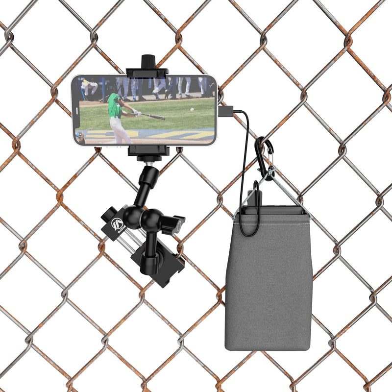 Mounting Kit for Gamechanger Fence Mount for iPhone, Mevo Start, Phones, GoPro to a Backstop Chain Link Fence for Gamechanger Recording Baseball,Softball and Tennis Games(M5)