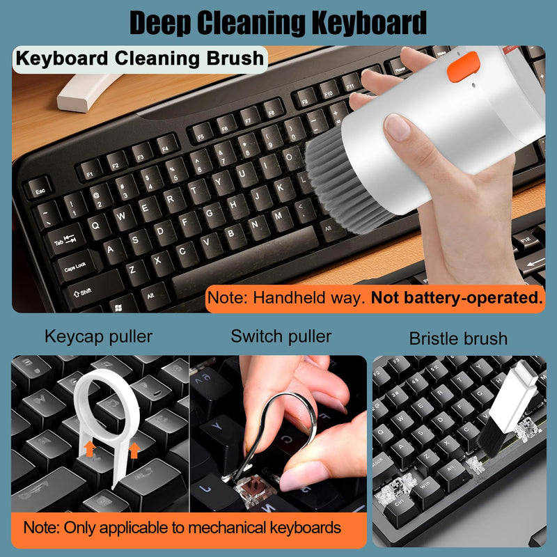 20 in 1 Multifunctional Cleaner Kit for Electronic Devices, Keyboard Cleaning Brush, Headphones Cleaner Kit for AirPods, Multi-Tool for Cleaning Laptop, Keyboard, Earbuds, Camera, Cellphones