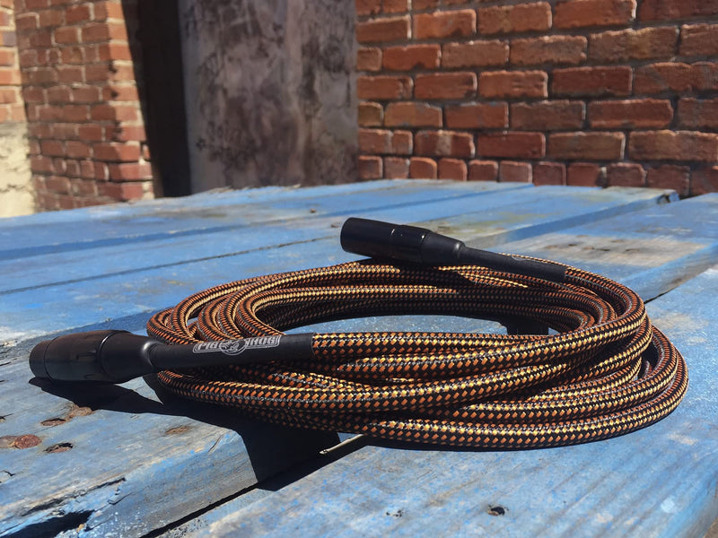 Pig Hog PHM20ORG Black/Orange Woven High Performance XLR Microphone Cable, 20 Feet 20 ft.