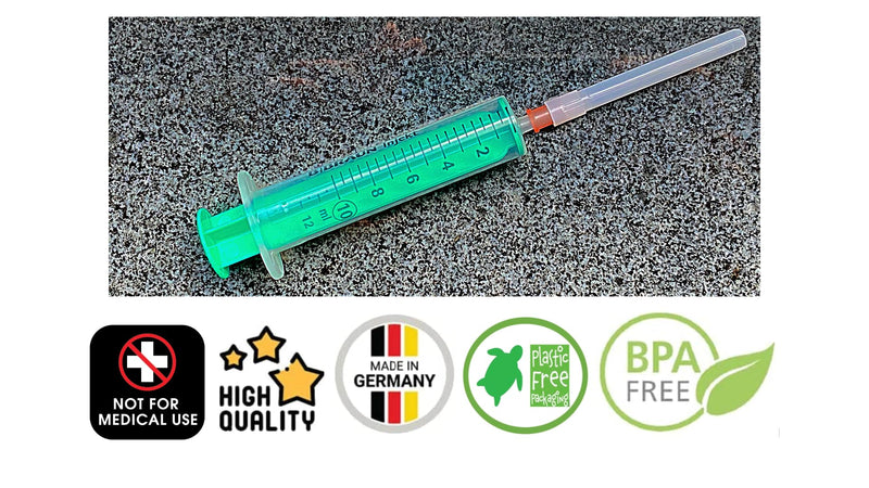 Set of Laboratory Syringes Liquid Syringe Hobby Syringe with Blunt Needle Various Sizes for E-Liquid Aroma Hobby and Home Work (Set 1 x 10 ml) Set 1x 10ml