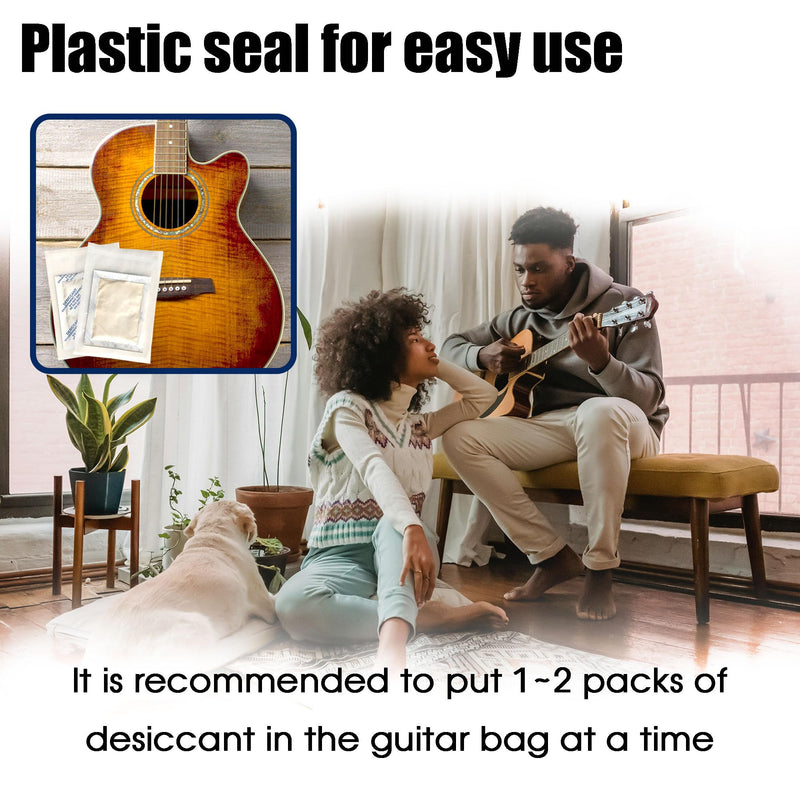 xcivi 6 Packs 30 Gram Guitar Desiccant Bags for Ashthorpe Acoustic Guitar, for CAHAYA Guitar Bag, Humidity-Busting Guitar Desiccant, Moisture-Free Guitar Storage, Musical Instrument Desiccant